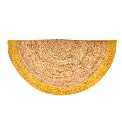 Half Circle Jute Rug for Kitchen Entrance Door, Natural Jute Half Round Doormat for Front Door