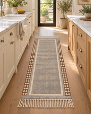 Custom Cotton Stair Runner, Anti Slip Stair Runner Rug, Washable Stair Treads Carpet