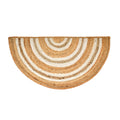 Half Circle Door Mat, Natural Jute Half Moon Rug for Front Door, Bohemian Welcome Doormat