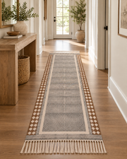 Custom Cotton Stair Runner, Anti Slip Stair Runner Rug, Washable Stair Treads Carpet