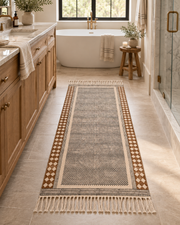 Custom Cotton Stair Runner, Anti Slip Stair Runner Rug, Washable Stair Treads Carpet