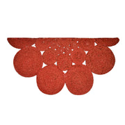 Scalloped Half Circle Entryway Rug for Front Door, Half Moon Bathroom/Kitchen Doormat