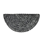 Braided Half Moon Cotton Rug for Front Door, Bohemian Half Circle Welcome Doormat, Half Round Cotton Rug