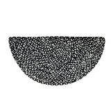 Braided Half Moon Cotton Rug for Front Door, Bohemian Half Circle Welcome Doormat, Half Round Cotton Rug