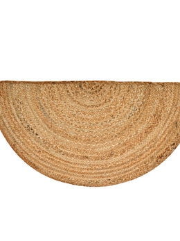 Natural Jute Seagrass Half Circle Welcome Doormat, Half Moon Rug for Entryway/Front Door Decor