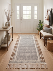 Custom Cotton Stair Runner, Anti Slip Stair Runner Rug, Washable Stair Treads Carpet