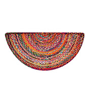 Handwoven Cotton Half Circle Doormat for Bathroom/Kitchen/Entryway/Frontdoor