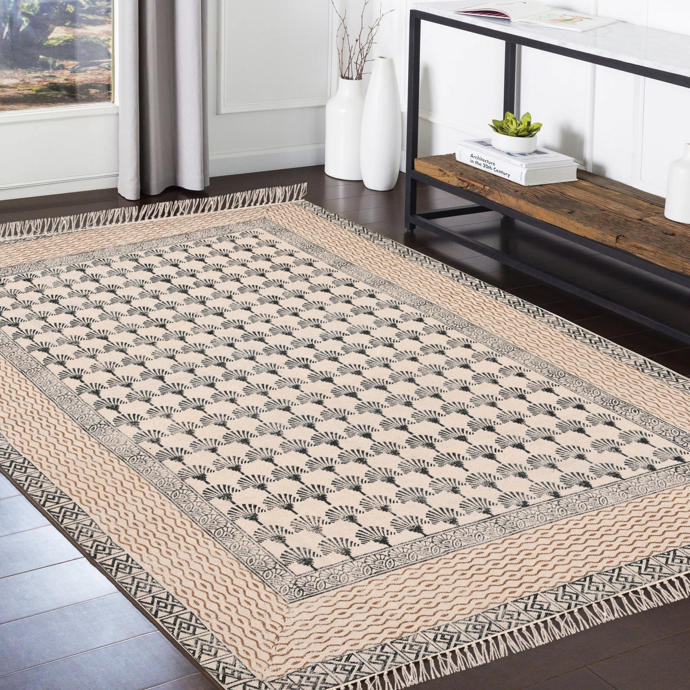 Washable Area Rug, Home Washable Rug, Cotton Runner Rug, Tree of life Pattern Rug