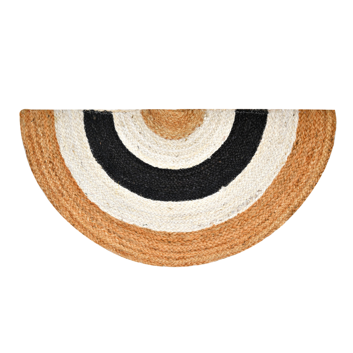 Braided Entryway Doormat Rug, Half Moon Jute Rug, Bohemian Welcome Doormat