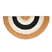 Braided Entryway Doormat Rug, Half Moon Jute Rug, Bohemian Welcome Doormat