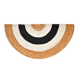 Braided Entryway Doormat Rug, Half Moon Jute Rug, Bohemian Welcome Doormat