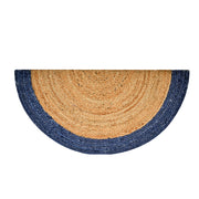 Half Moon Braided Jute Rug, Natural Half Circle Doormat, Half Round Welcome Doormat for Front Door