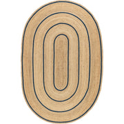 Large Oval Rug for Living Room, Braided Oval Rug 9'x12', Jute Oval Doormat, Oval Floor Carpet