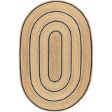 Large Oval Rug for Living Room, Braided Oval Rug 9'x12', Jute Oval Doormat, Oval Floor Carpet