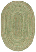 Braided Oval Cotton Rug 6'x9' for Living Room Handwoven Oval Jute Rug 3'x4'