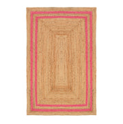 Bohemian Large Natural Jute Rug Runner | Heavy Traffic Area Rug | Eco Friendly Hallway Kitchen Mat
