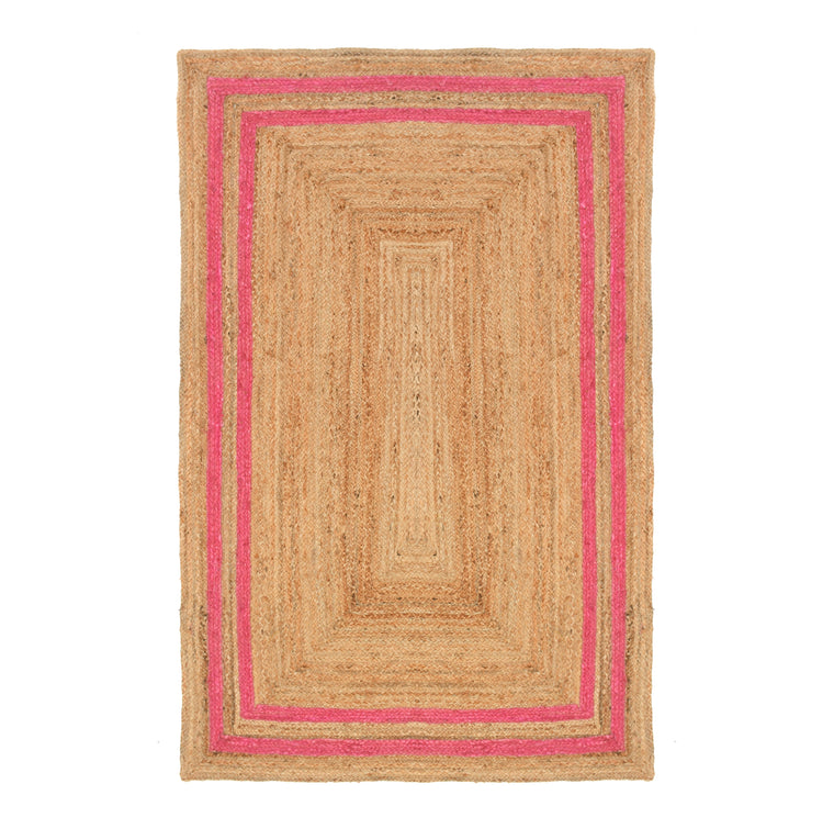 Bohemian Large Natural Jute Rug Runner | Heavy Traffic Area Rug | Eco Friendly Hallway Kitchen Mat