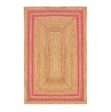 Bohemian Large Natural Jute Rug Runner | Heavy Traffic Area Rug | Eco Friendly Hallway Kitchen Mat