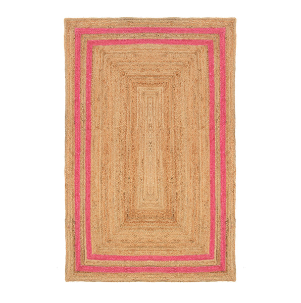 Bohemian Large Natural Jute Rug Runner | Heavy Traffic Area Rug | Eco Friendly Hallway Kitchen Mat