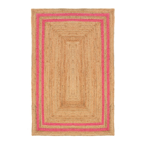 Bohemian Large Natural Jute Rug Runner | Heavy Traffic Area Rug | Eco Friendly Hallway Kitchen Mat