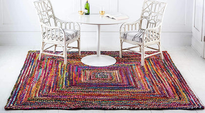 Cotton Chindi Rug Braided Cotton Rug Handwoven Multi Chindi Rug Runner