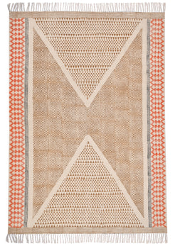 Washable Cotton Rug, Washable Area Rug, Hand Block Print Rug, Washable Hall Runner