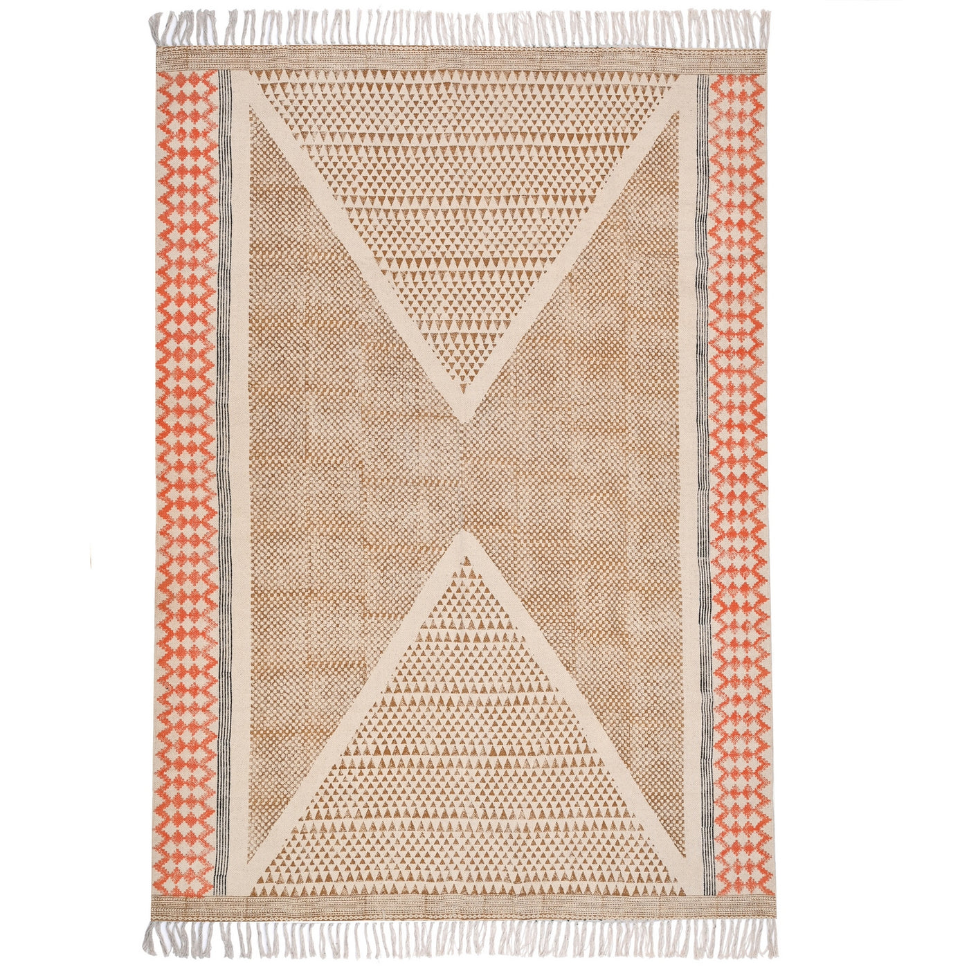 Washable Cotton Rug, Washable Area Rug, Hand Block Print Rug, Washable Hall Runner