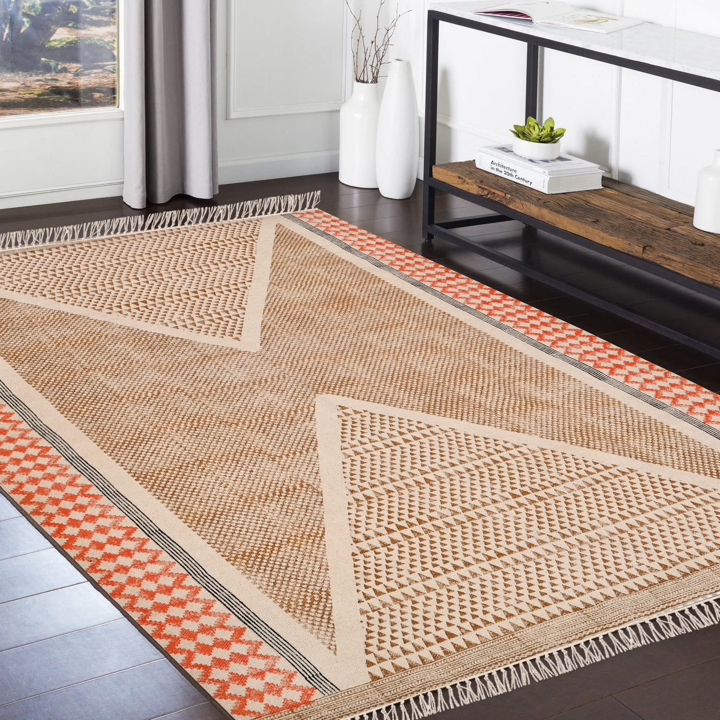 Washable Cotton Rug, Washable Area Rug, Hand Block Print Rug, Washable Hall Runner