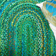 Braided Green Oval Rug Carpet 8'x10' Premium Handmade Oval Rugs 4'x6'