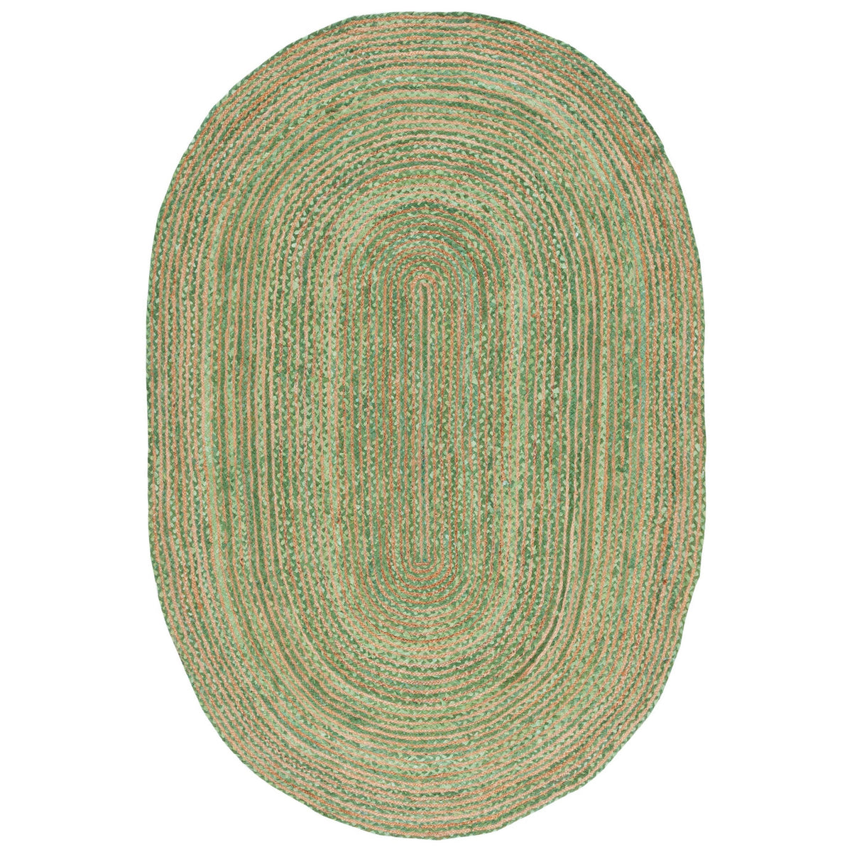 Braided Oval Cotton Rug 6'x9' for Living Room Handwoven Oval Jute Rug 3'x4'