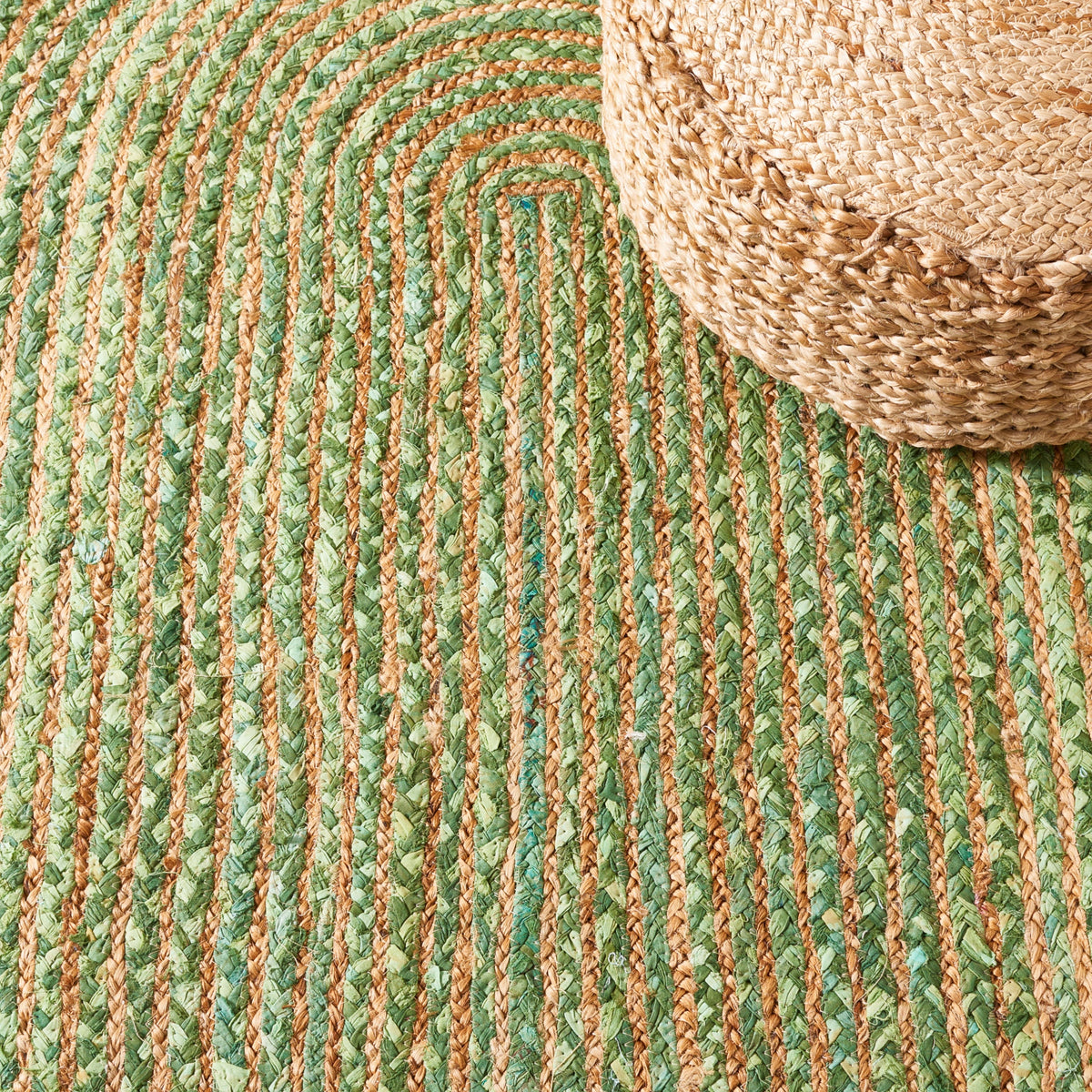 Braided Oval Cotton Rug 6'x9' for Living Room Handwoven Oval Jute Rug 3'x4'