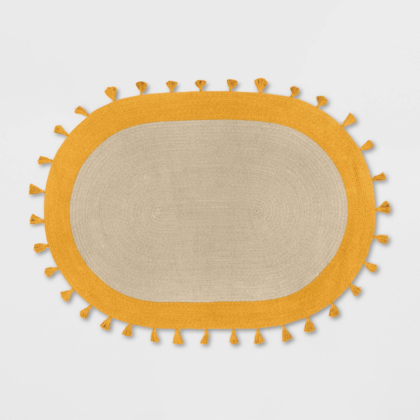 Handwoven Oval Jute Rug 8'x10' for Living Room Braided Oval Area Carpet Rug