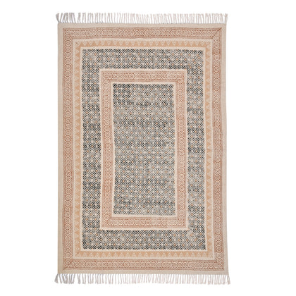 Cotton Area Rug for Living Room/Dining Room, Washable Cotton Rug, Non Slip Bath Rug