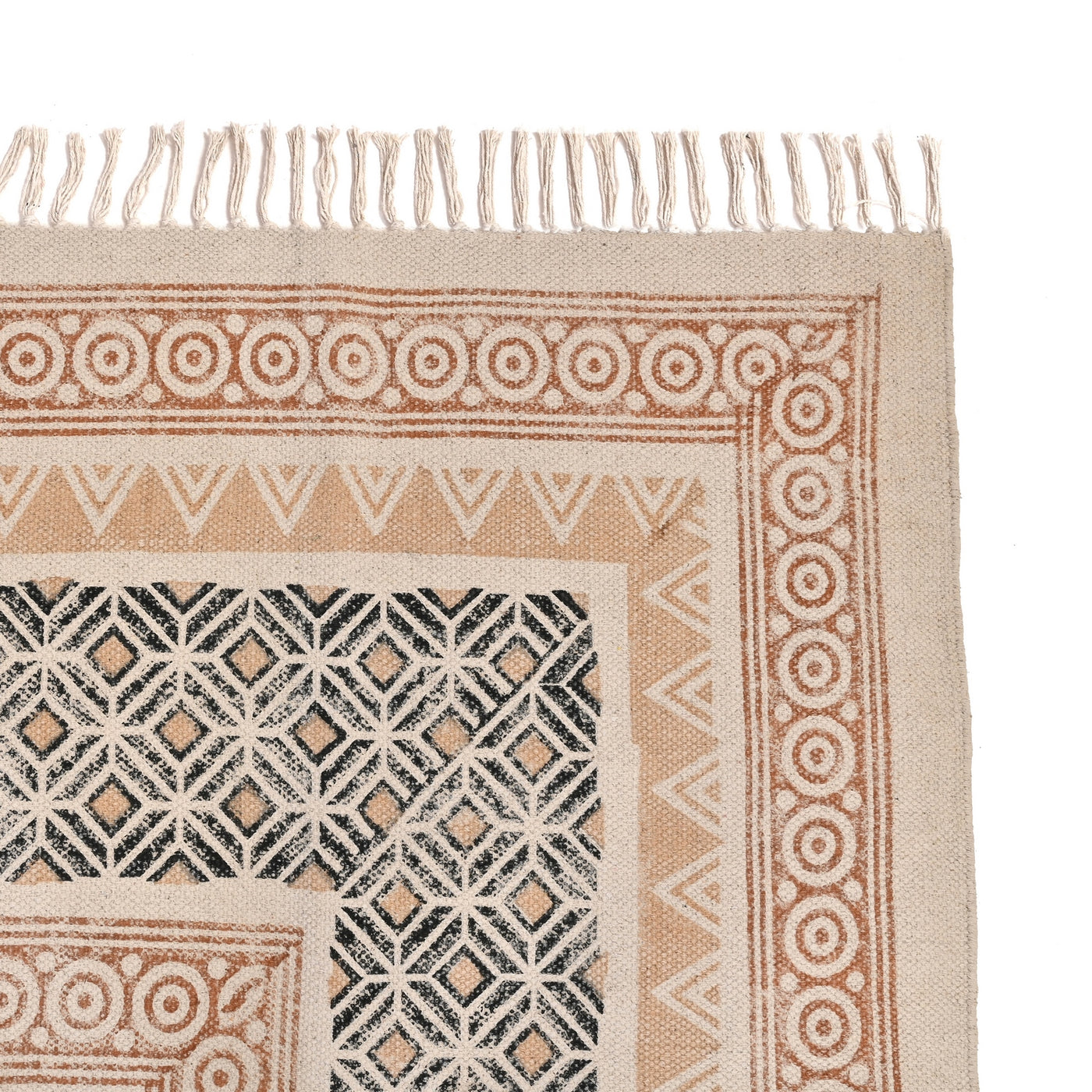 Cotton Area Rug for Living Room/Dining Room, Washable Cotton Rug, Non Slip Bath Rug