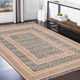 Cotton Area Rug for Living Room/Dining Room, Washable Cotton Rug, Non Slip Bath Rug