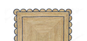 Wavy Edge Scallop Rug Natural Jute Scallop Rug Navy Blue Jute Rug