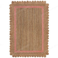 Scallop Edge Rug Natural Jute Scalloped Rug Handbraided Jute Rug