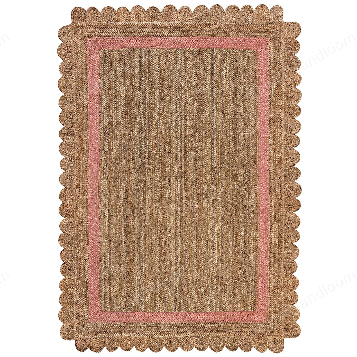 Scallop Edge Rug Natural Jute Scalloped Rug Handbraided Jute Rug