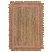 Scallop Edge Rug Natural Jute Scalloped Rug Handbraided Jute Rug