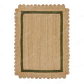 Scalloped Jute Rug 8X10, Scalloped Natural Jute Area Rug 9X12 Feet