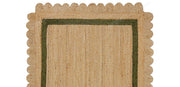 Scalloped Jute Rug 8X10, Scalloped Natural Jute Area Rug 9X12 Feet