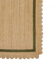 Scalloped Jute Rug 8X10, Scalloped Natural Jute Area Rug 9X12 Feet