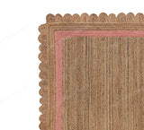 Scallop Edge Rug Natural Jute Scalloped Rug Handbraided Jute Rug