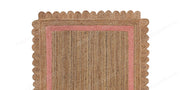 Scallop Edge Rug Natural Jute Scalloped Rug Handbraided Jute Rug