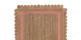 Scallop Edge Rug Natural Jute Scalloped Rug Handbraided Jute Rug