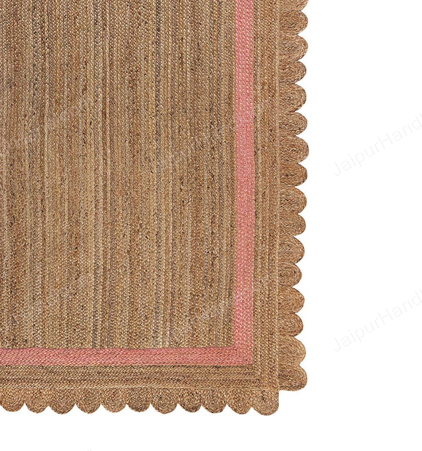 Scallop Edge Rug Natural Jute Scalloped Rug Handbraided Jute Rug