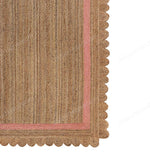 Scallop Edge Rug Natural Jute Scalloped Rug Handbraided Jute Rug