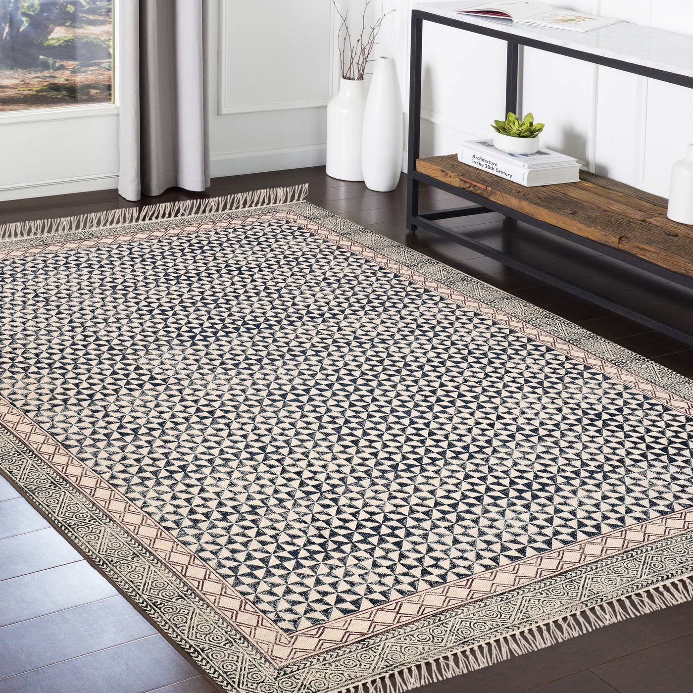 Bohemian Cotton Rugs, Washable Area Rug, Cotton Kitchen Runner, Cotton Hall Runner
