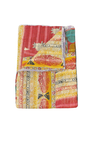 fair trade vintage sari kantha throw handmade kantha quilted bedspread