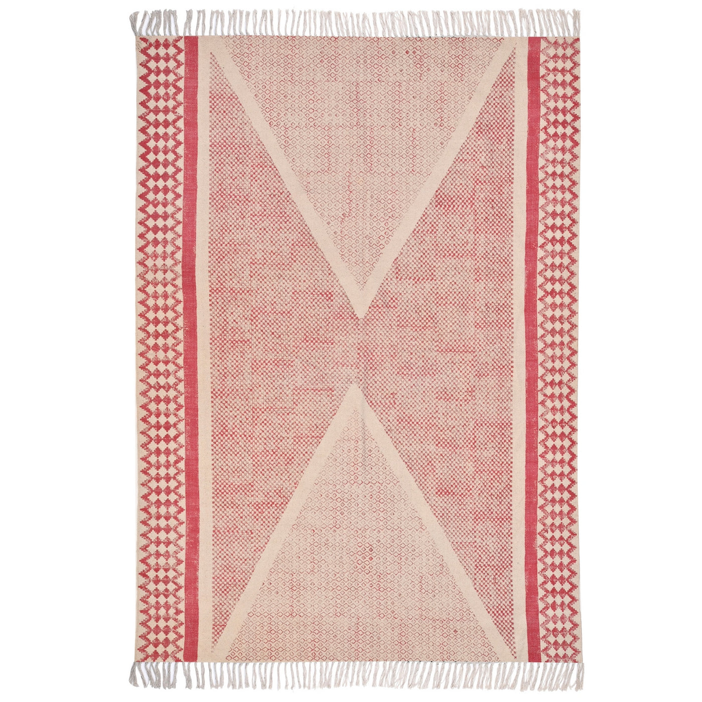 Braided Cotton Rug, Washable Cotton Rug, Washable Hallway Rug, Hand Block Print Rug